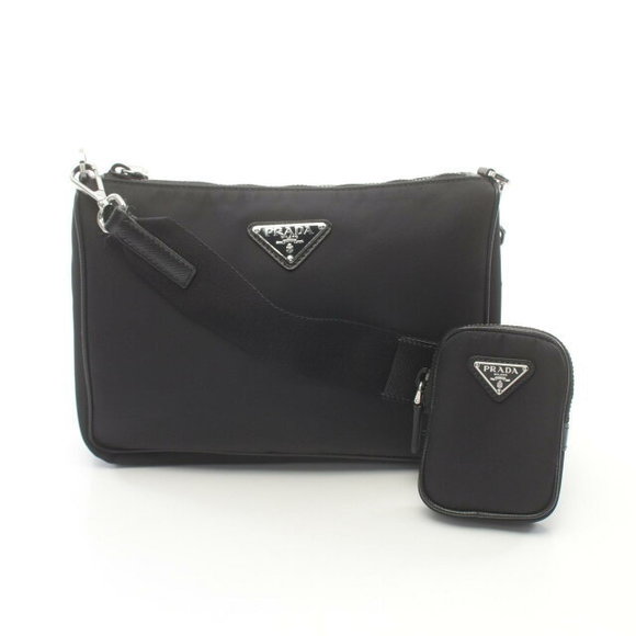 Prada TESSUTO SAFFIANO Shoulder Bag Black - Picture 1 of 5